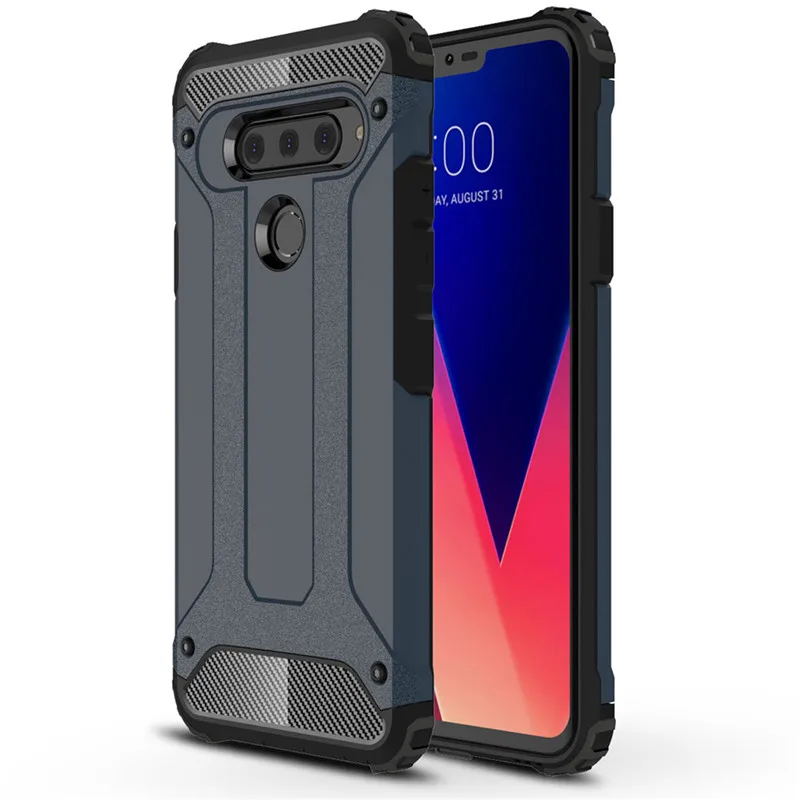 

For LG V40 ThinQ Case Hard TPU Rugged Hybrid Armor Phone Case Protective Back Cover For LG G7 G5 G6 Plus K4 2017 Capas (XX1221)