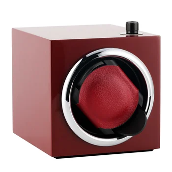 

Practical US/UK/AU/EU Plug Automatic Mechanical Wrist Watch Winders Box Luxury Red Wooden Watches Storage Case Display Boxes