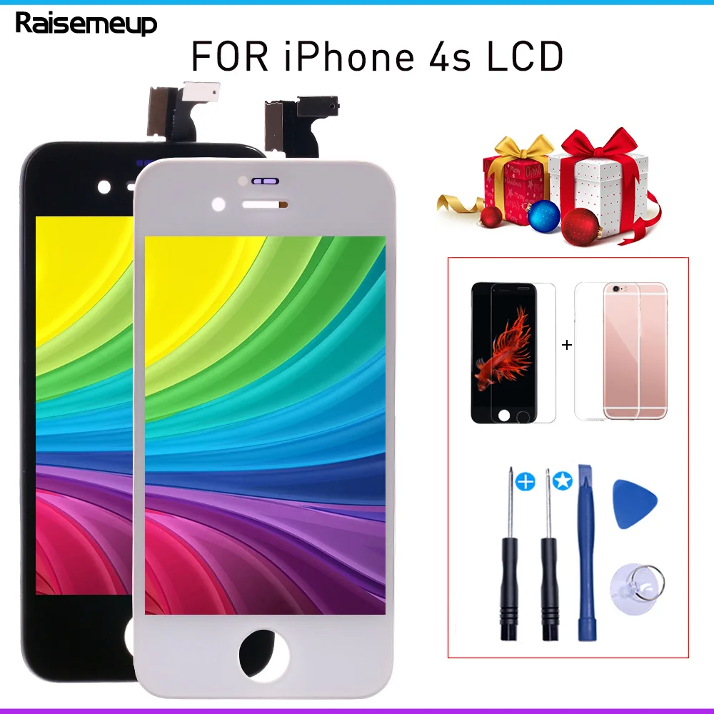 

Good Quality LCD Display For iPhone 4S A1431 A1387 Touch Screen Digitizer Assembly display pantalla Replacement With 3 Gifts