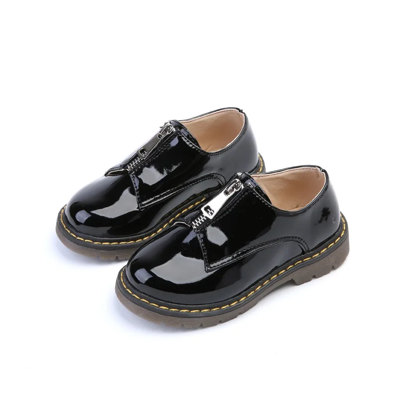 2017 spring new kids shoes candy colored small leather shoes men and women universal Martin boots