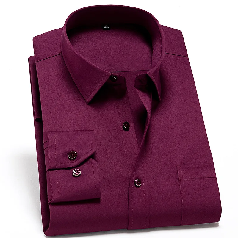 Ceny Przeciwzmarszczkowe Stretch męskie koszule Casual Slim Fit praca koszula męska z długim rękawem tanie chiny importowane mężczyźni odzież męskie ubranie koszule