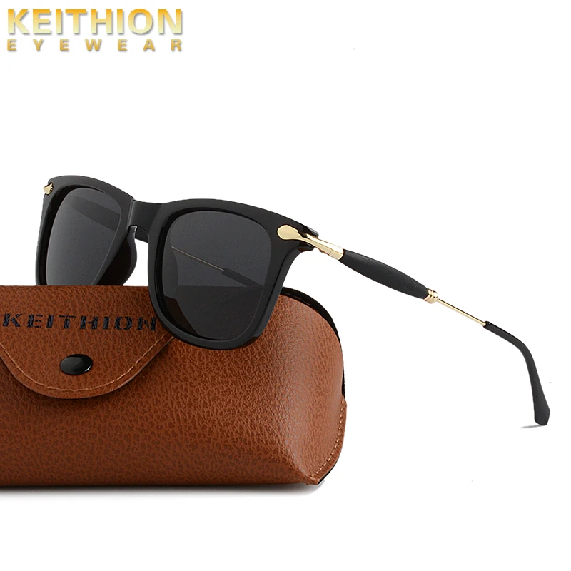 KEITHION Vintage Retro Classic Polarized Sunglasses Men Women Driving Square Frame Sun Glasses Mala UV400 Eyewear