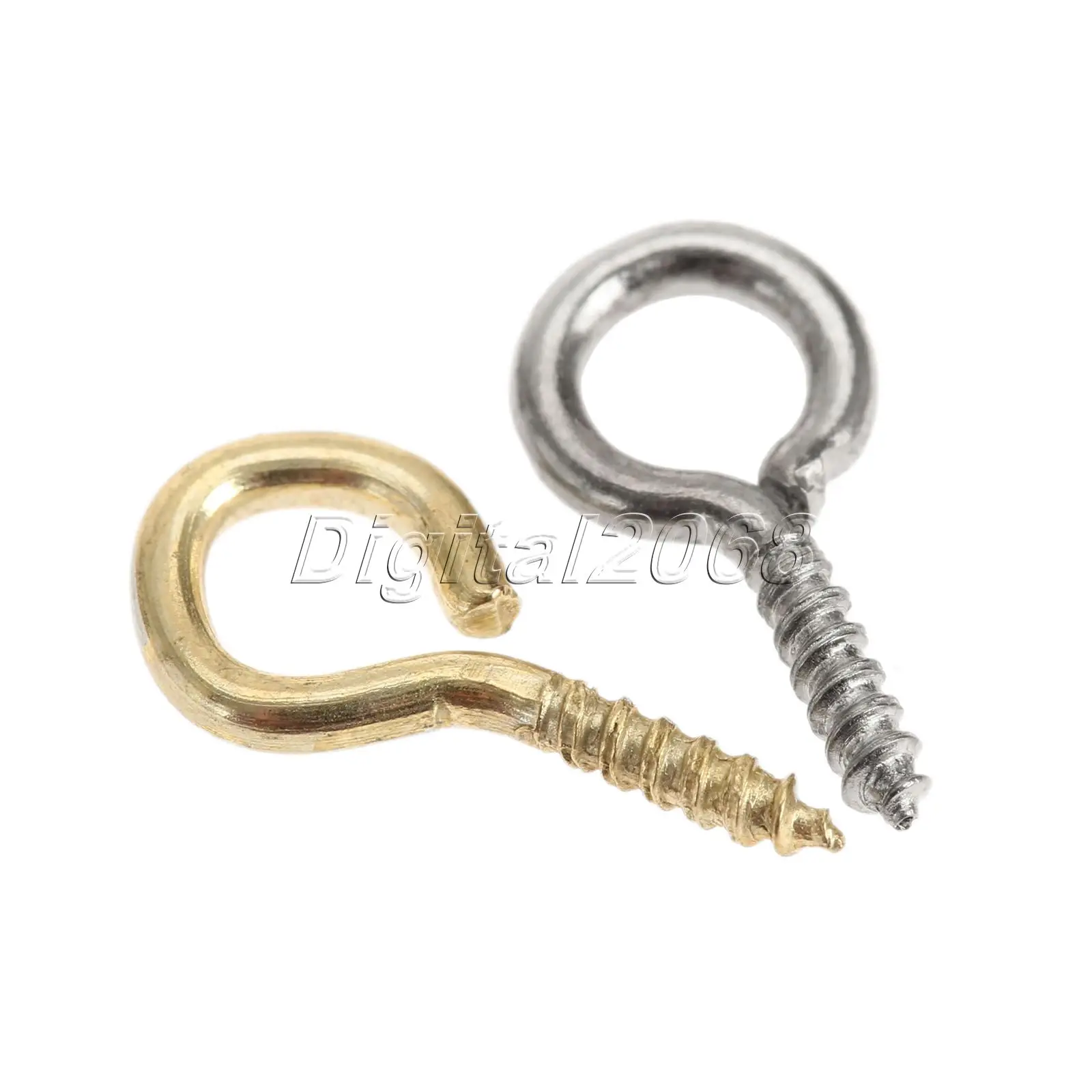 600 pcs الذهب/الفضة معدن صغيرة مصغرة العين دبابيس Eyepins خطاف الثقوب المسمار المشابك مجوهرات النتائج الخيوط الأجهزة 05 #/04 #/03 #
