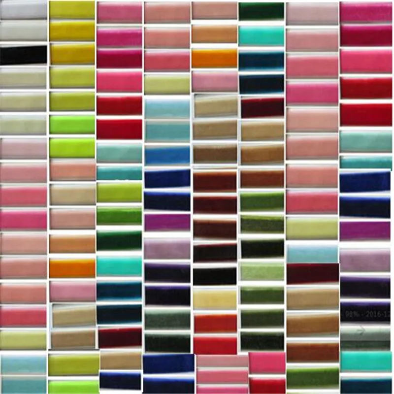 

9 15 25 38mm width single face Velvet ribbon None-Elastic velour ribbons , VT15