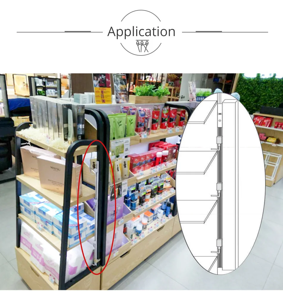 220V Dc Power Connector Track For High-end Display Cabinet Lights Rail Track Shelf Lighting Supermarket Shelf System Fitting (13)