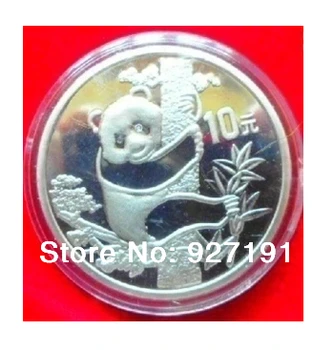 

1987 Year Panda Silver Plated Coin 1 oz 10 Yuan Silver Plated Coin with box and certificate gift present