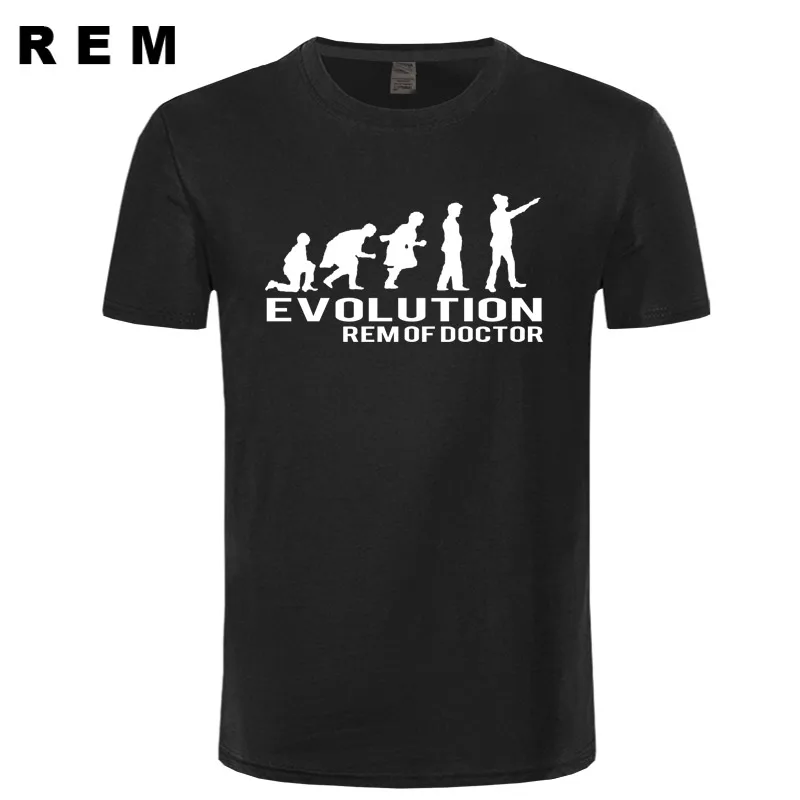 REM Men's Popular Funny Evolution of the Doctor Printing T