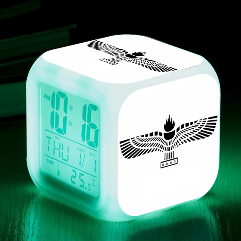 LCM22 Snoozing/календари reloj despertador ночник 7 цветов Вспышка светодиодные цифровые часы будильник с термометром электронные настольные часы - Цвет: LCM22