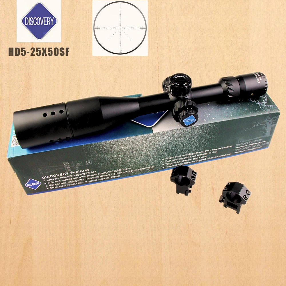 

Hot Brand Discovery HD5-25X50SF Alloy Riflescopes Optical Sight For Hunting And Collimator Sight Aim Optics Rifle Scope