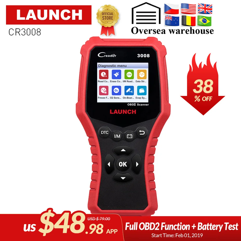 LAUNCH CR3008 OBD2 OBDII Auto Scanner X431 Creader 3008 OBD 2 Engine Code Reader free update PK AD510 KW850 Diagnostic tool LAUNCH CR3008 OBD2 OBDII Auto Scanner X431 Creader 3008 OBD 2 Engine Code Reader free update PK AD510 KW850 Diagnostic tool