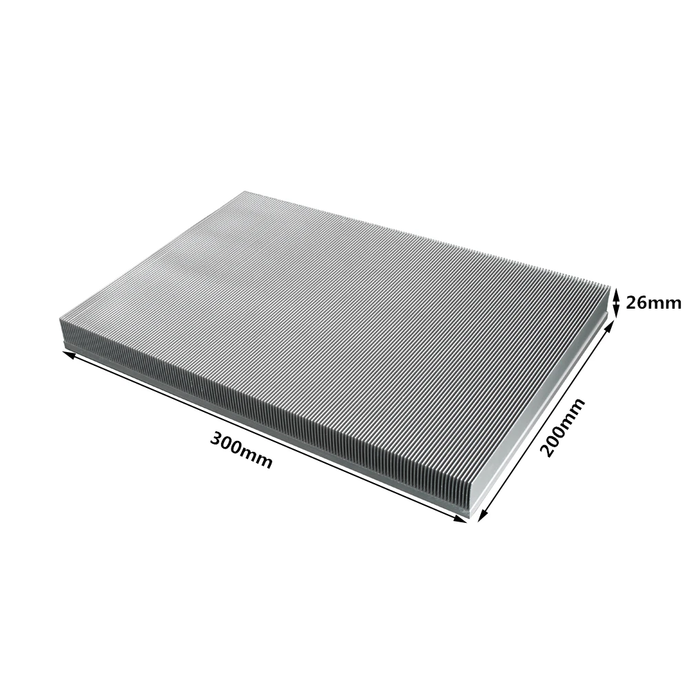 ^*Best Offers 300x200x26mm Aluminum Heatsink Skiving Fin Heat Sink large Radiator For Electronic LED LCD Power Amplifier Cooling Cooler