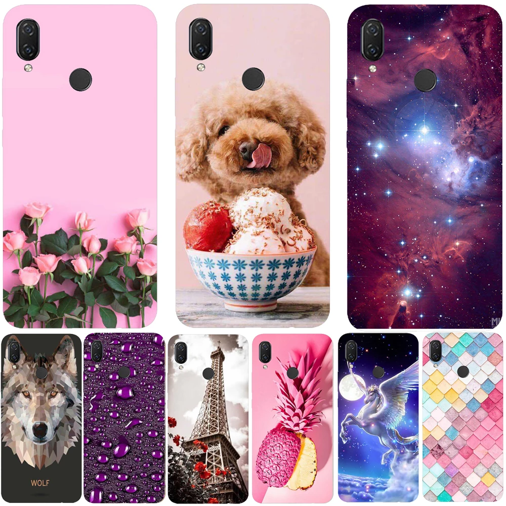 luxury Phone case honor 8x Capa for huawei silicone soft TPU 3D Funda 8 x Cover Bumper |