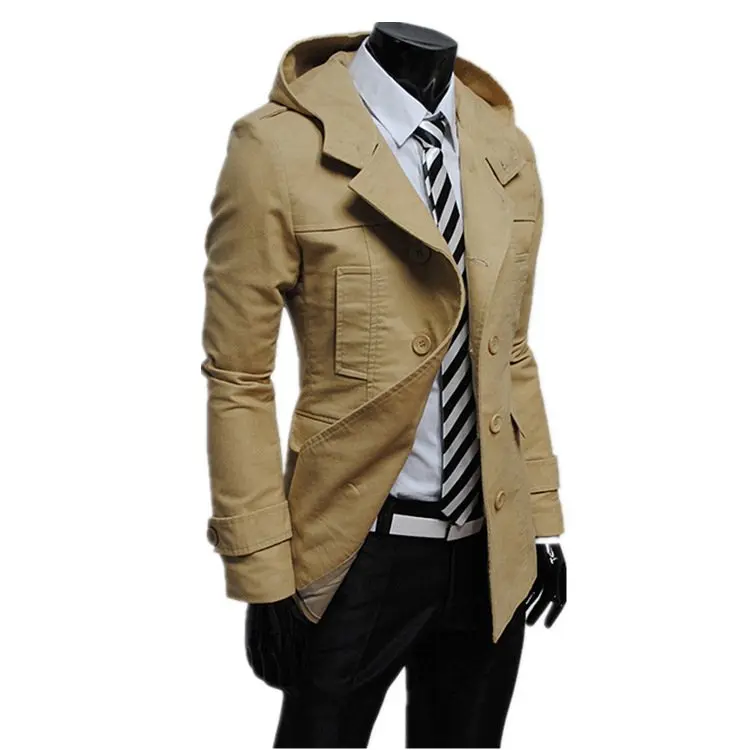 

Dropshipping men jacket Wool Slim Fit Double Row Button Collar Outerwear Warm Man Casual Special offer fashion large size Coat