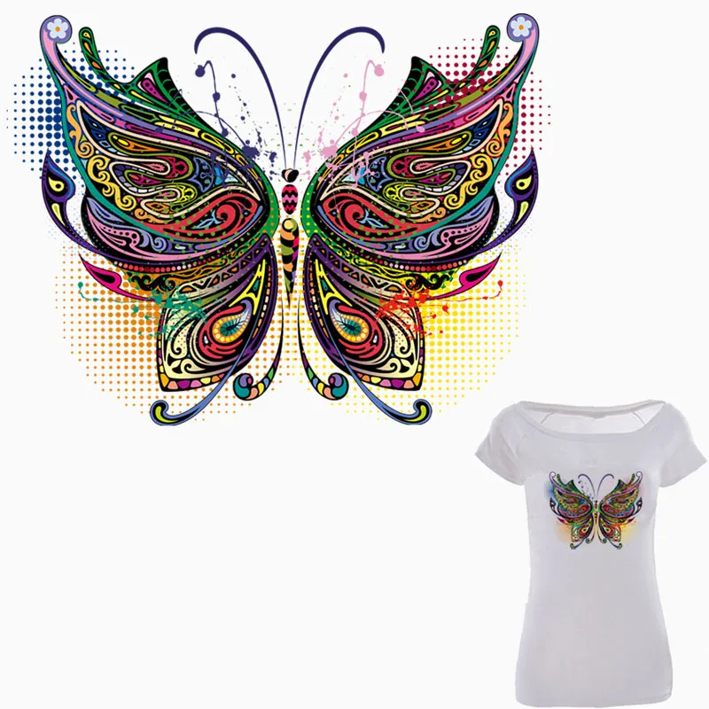Термопечать на футболке и джинсах с аппликацией|butterfly patch|patch butterflyiron on patches butterfly |