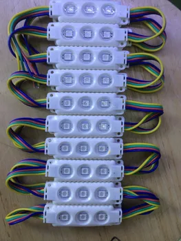 

5050 RGB 3leds injection led module RGB 12V DC 0.75W RGB injection led module 1000pcs/lot DHL Free shipping 2 years warranty