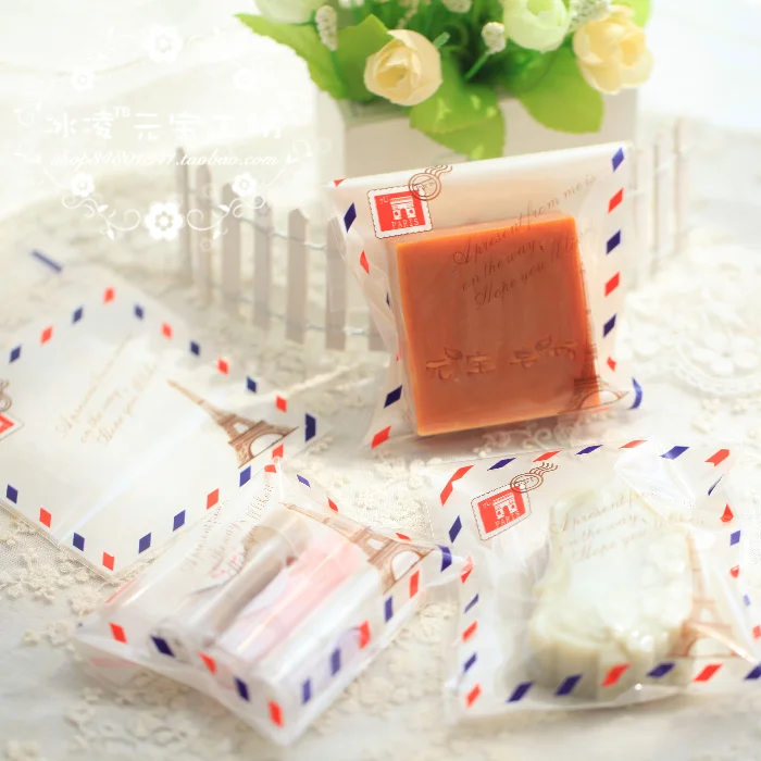 DIY Handmade Soap Packaging Bags,Plastic Adhesive Bag Small Sample Bag