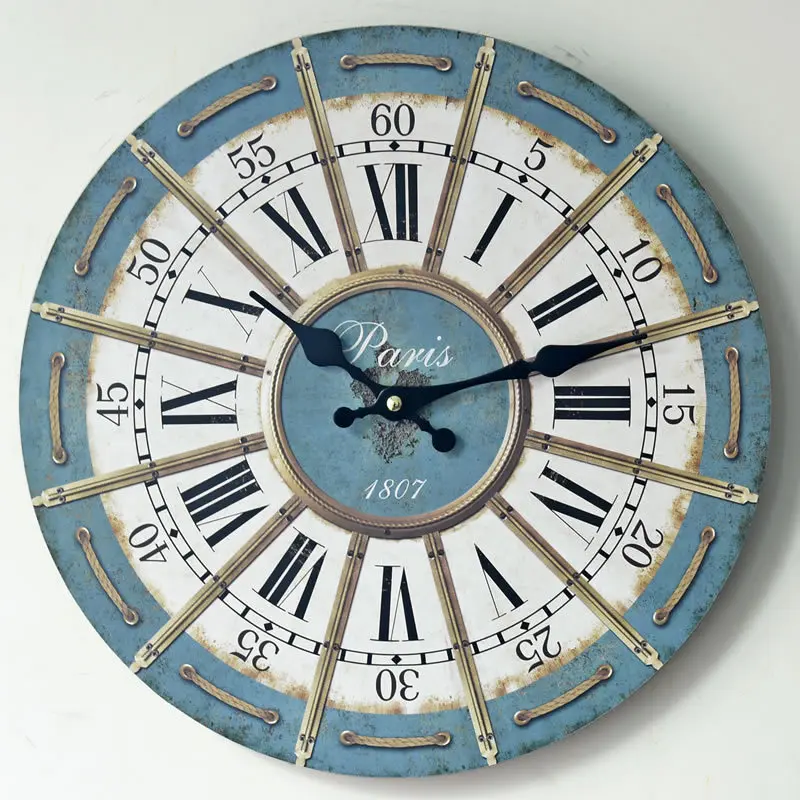 Saat Reloj римские настенные часы Ретро часы украшения дома настенные часы Horloge Мураль Reloj de Pared duvar saati часы - Цвет: Wall Clock