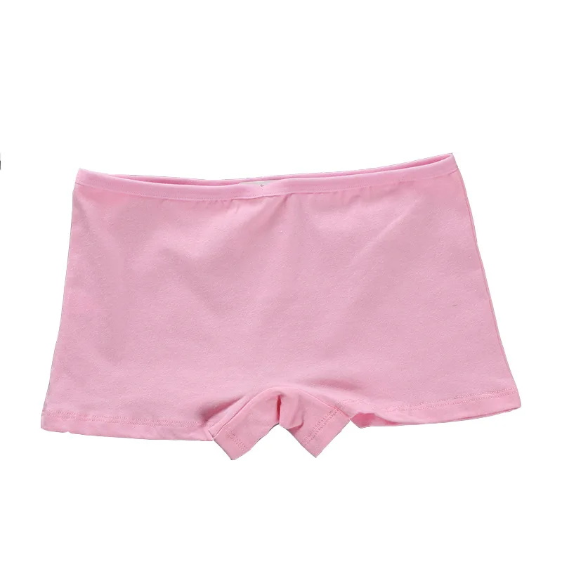 Высококачественные шорты безопасности штаны для девочек, однотонное нижнее белье, мягкие эластичные хлопковые легинсы, кружевные трусы для девочек, Короткие штаны для детей - Цвет: Розовый