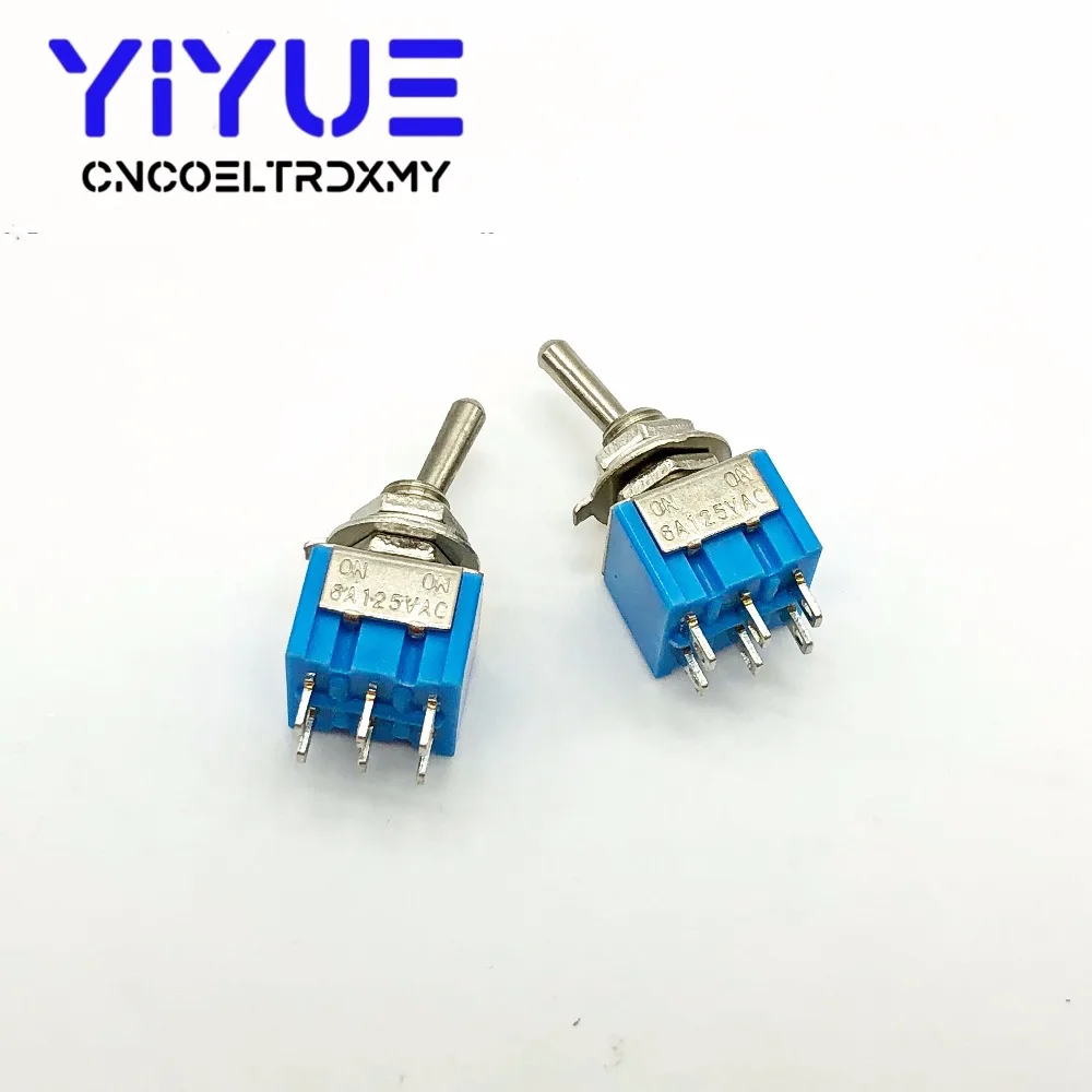 5pcs MTS-202 DPDT Switch 6A 125V AC 6-Pin ON-ON Mini Toggle Switches For Switching Lights Motors | Обустройство дома