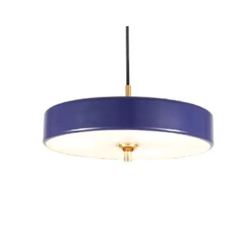 Современный светодиодный подвесной светильник в скандинавском минималистическом стиле, креативная личность, для ресторана, бара, прихожей, художественные прикроватные лампы с одной головкой - Цвет корпуса: Синий