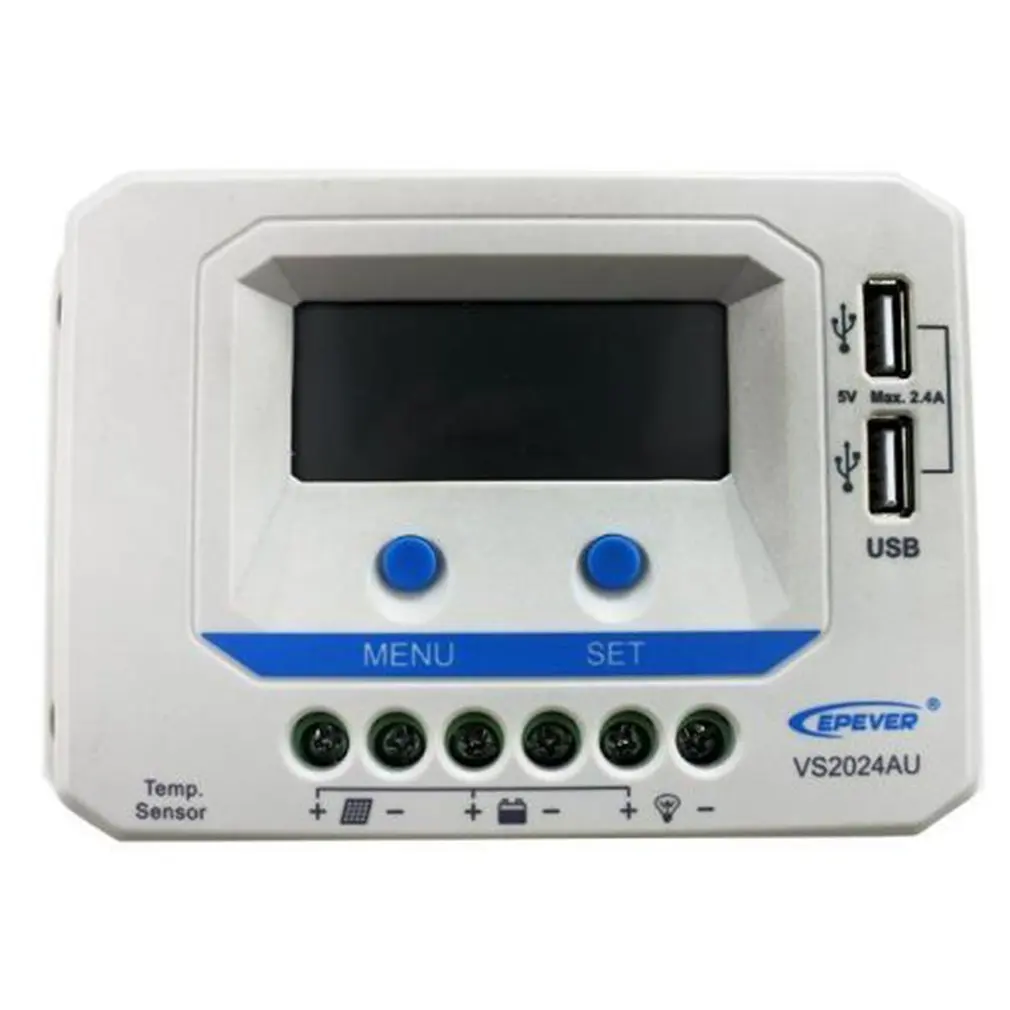 

Automatic Tracking Solar Controllers CK20DU Equipment Charge Home Regulator LCD Display Protect Battery