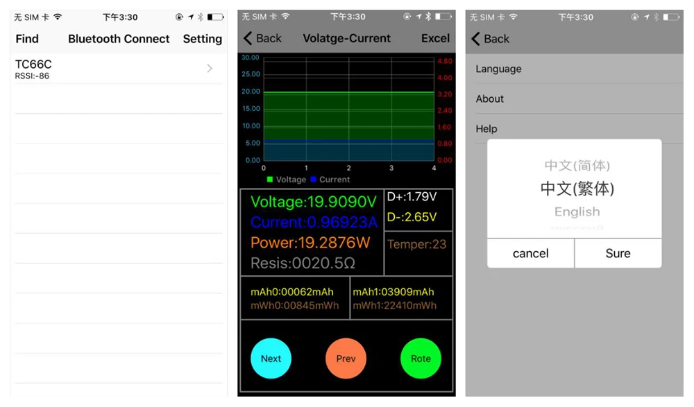 RD TC66/TC66C тип-c PD триггер USB-C Вольтметр Амперметр Напряжение 2 способ измеритель тока мультиметр PD зарядное устройство батарея USB Тестер