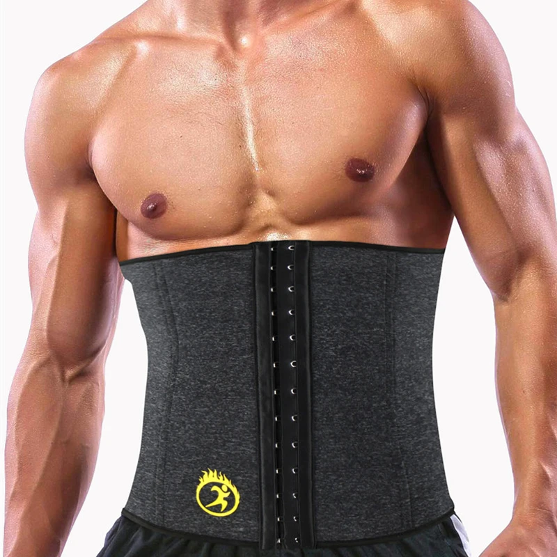 

NINGMI Body Shaper for Mens Slimming Waist Trainer Neoprene Sauna Modeling Strap Belt Cincher Pulling Underwear Corset Plus Size