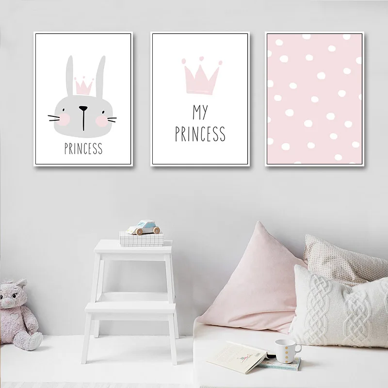 Картина на холсте с изображением кролика Минималистичная Настенная картина