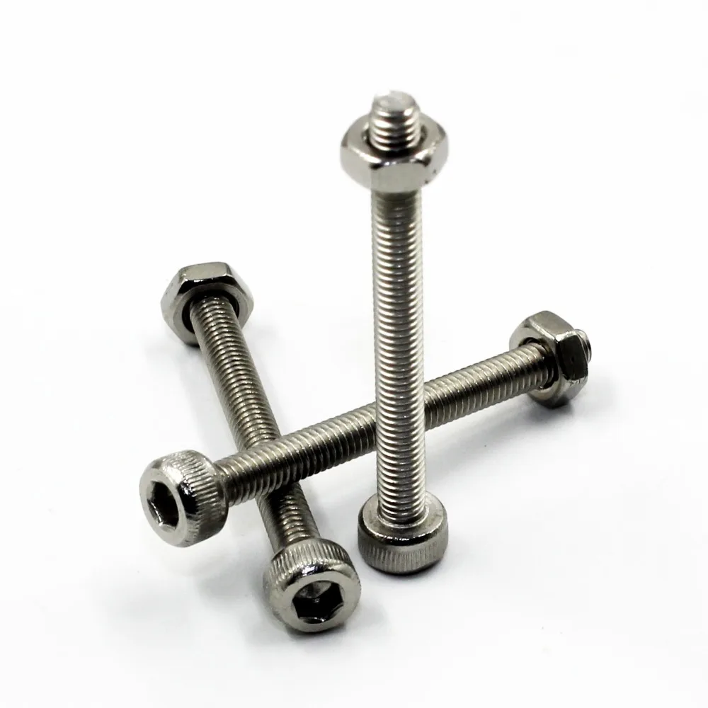 

20pcs M3 x 30mm A2-70 304 DIN912 Stainless Steel Allen Hex Head Socket Cap Screw Bolt With Nuts