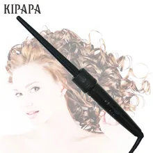 KIPAPA Керамика новые щипцы для завивки волос инструмент 9 мм Электрический Керлинг палочка волос щипцы конические щипцы для завивки колебаться Инструменты для укладки