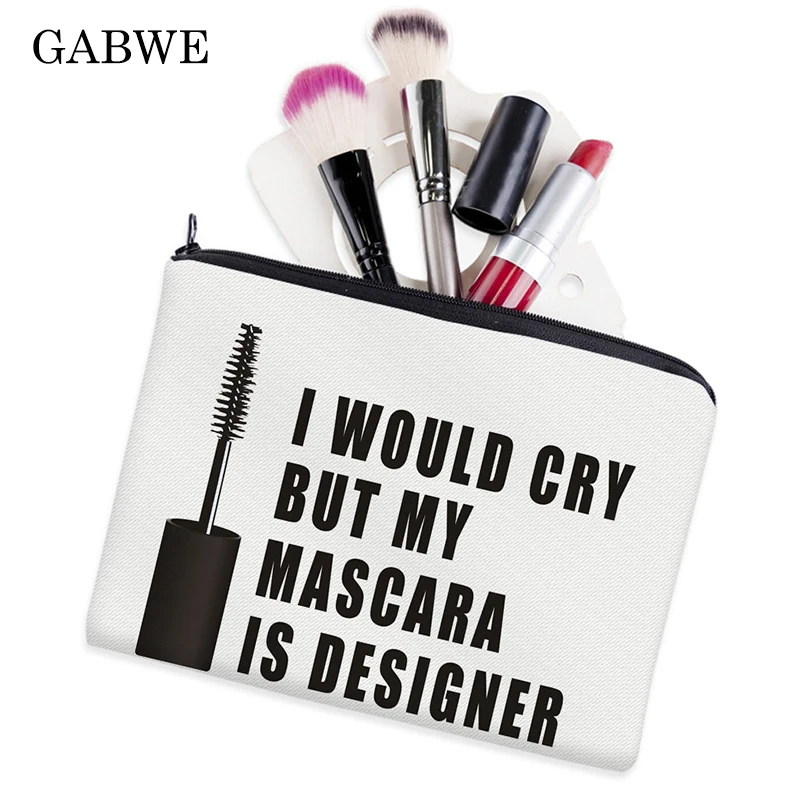 Gabwe 3d Printed Large Letter Makeup Bag Toiletry Cosmetic Bags Cases
