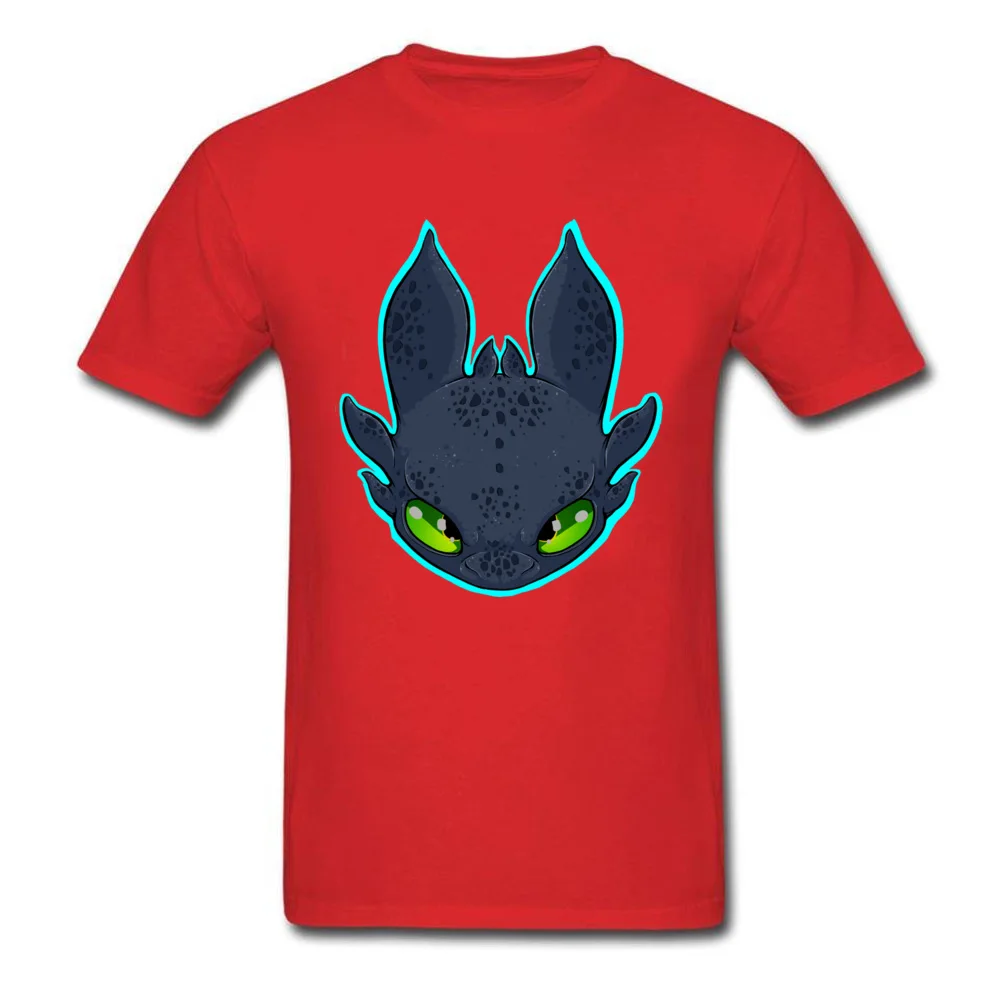 Toothless Cheap Printing Tees Crewneck NEW YEAR DAY 100% Cotton Short Sleeve T Shirt for Men Casual T Shirt Drop Shipping Toothless red