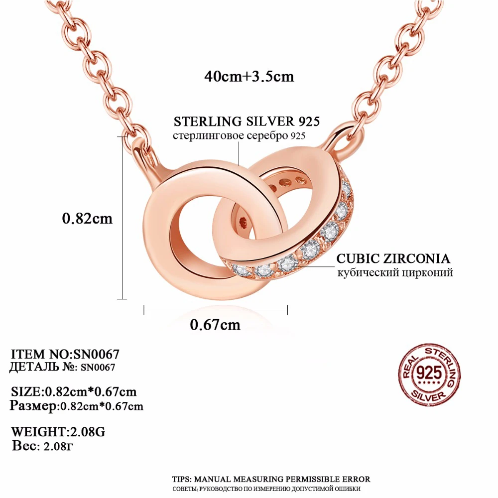 CZCITY, циркониевые двойные круглые 925 пробы, серебряные модные ожерелья и подвески для женщин, серебряные подвески, ювелирные изделия, вечерние, подарок