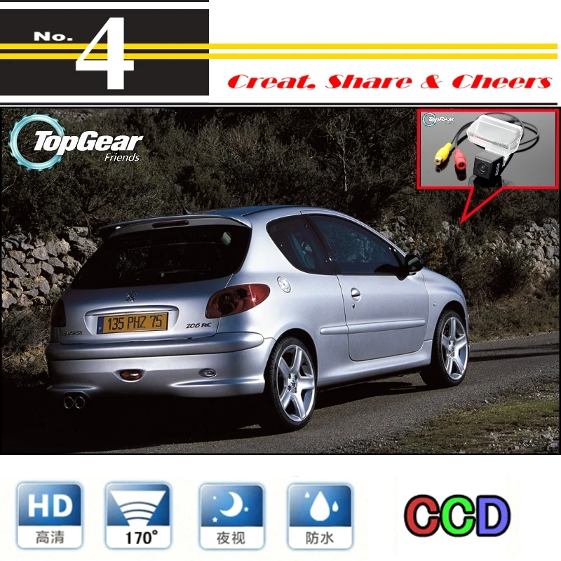 

Car Camera For Peugeot 206 / 207 / 306 / 307 / 308 High Reverse Rear View Back Up Camera PAL / NTSC Use | CCD + RCA