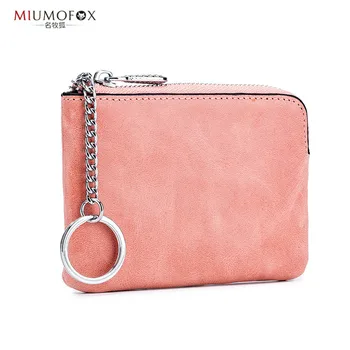 

Cow Leather Zipper Coin Purse Wallet Multi Functional Card WalletCarteira Feminina Gift Mini Bag Purses femme carte monnaie W329