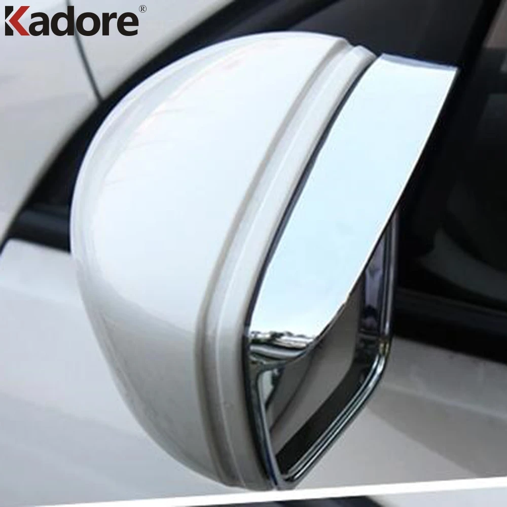 

For Volvo XC60 XC 60 2018 2019 ABS Chrome Sun Rain Guard Shield Deflector Trim Side Door Mirror Cover Decoration