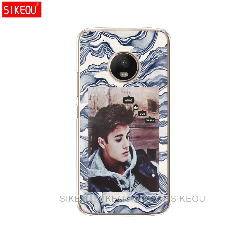 silicone case phone cover For Motorola Moto G6 G5 G5S Z2 Z3 PLAY PLUS X4 E4 E5 C Justin bieber music singer