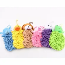 

BP Colorful and cute Chenille Animal cleaning household Cartoon Wipe Towel Hand Handball Block hanging Polyester Nylon