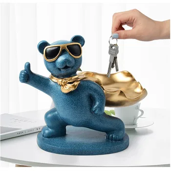 

Creative Home Decor Simulation Dog Tea Table Entryway Key Candy Storage Box Action Figure Collectible Model Toy 8'' P937