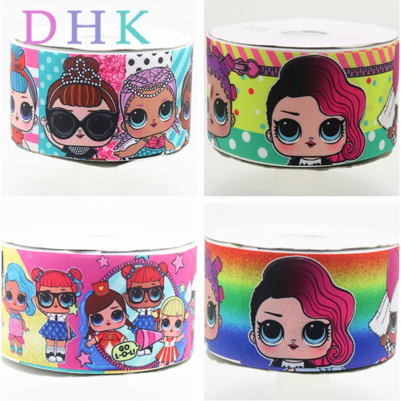 

DHK 3'' 50yards cute cartoon printed grosgrain Ribbon Accessory hairbow headwear decoration Wholesale OEM S809