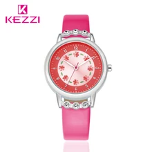 Kezzi брендовые Детские часы, стразы, Модные Повседневные детские часы для мальчиков и девочек, студенческие водонепроницаемые кварцевые наручные часы