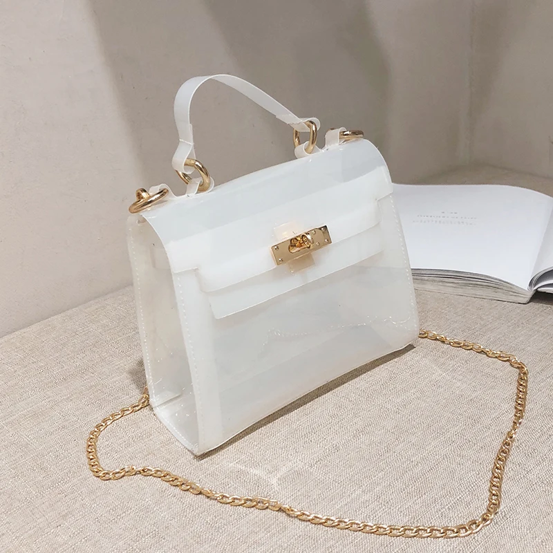 

PVC Clear Jelly Bag For Women 2019 Luxury Handbags Women Bags Designer Transparent Purses and Handbag Crossbody Bags sac a main