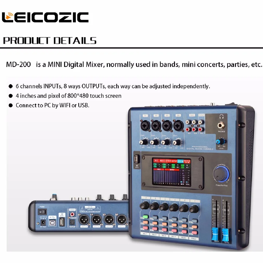 Leicozic MD200 Mini Digital mixer linking to PC by
