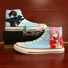 Mujeres Hombres Zapatos Converse Chuck Taylor Anime Guilty Crown Diseño Zapatos Pintados A Mano Zapatillas de Lona de Encargo Cosplay Regalos