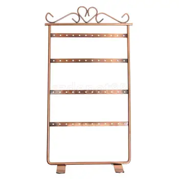 

Metal 48 Holes Earrings Ear Studs Holder Stand Jewelry Display Rack Copper