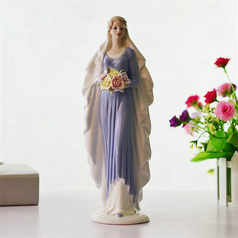 

European Ceramic art flowers girls people ornaments home decor crafts room decorations beauty porcelain figurines birthday gift