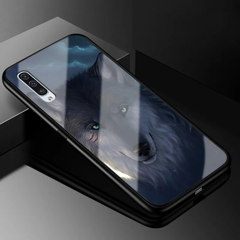 28 Для samsung Galaxy A50 чехол PC Пластиковый стеклянный чехол для телефона черный ТПУ бампер чехол для samsung Galaxy A50 A 50 A505F A505 чехол - Цвет: 28
