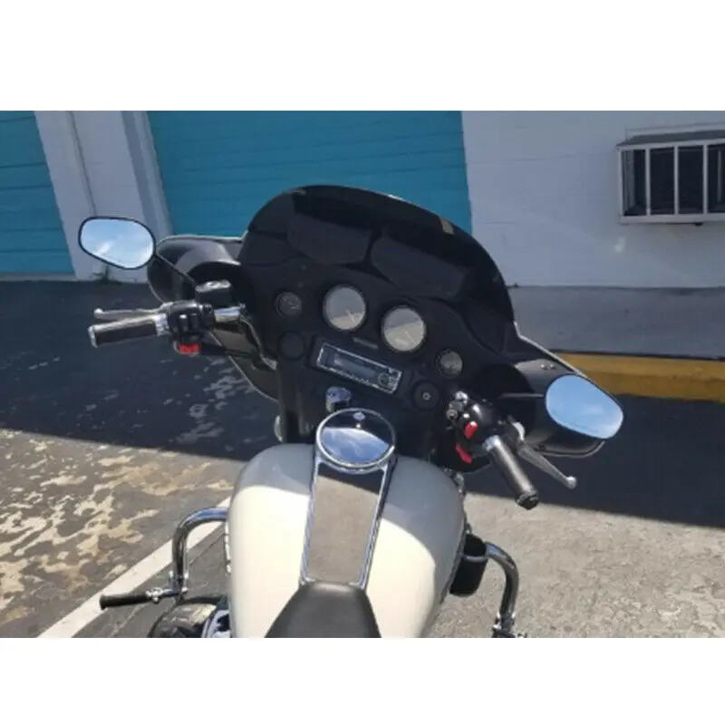 KEMiMOTO мотоцикл 8 мм боковые зеркала заднего вида для Touring Road King Road Glide Dyna Softail Sportster 883 1200