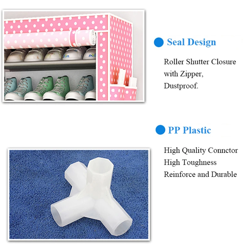 Simple Shoe Cabinet Nonwoven Shoe Rack Dust-proof Shoe Shelf Home Dorm Thickening Height Combination Storage Organizer Cabinet