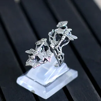 

Thailand Chiang Mai silver character handmade silver S925 silver jewelry lady quick ring